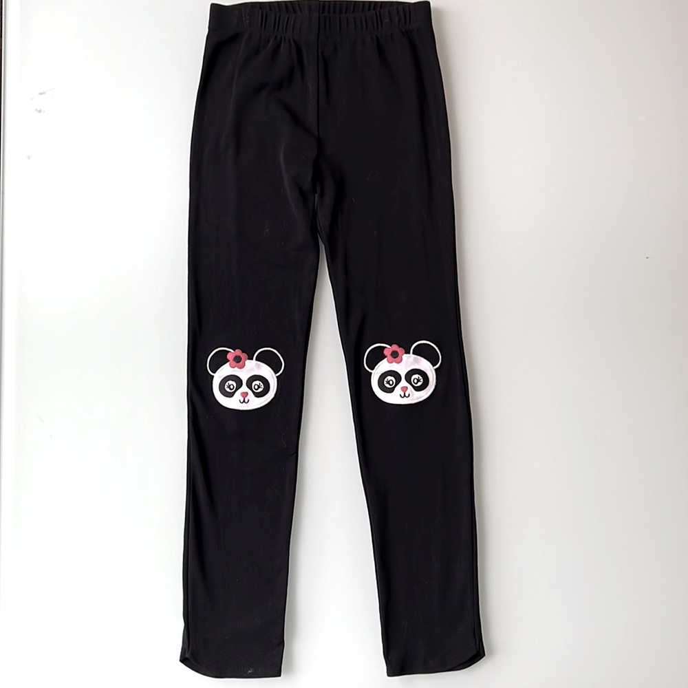 Gymboree Panda Knit Leggings EUC